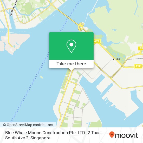 Blue Whale Marine Construction Pte. LTD., 2 Tuas South Ave 2 map