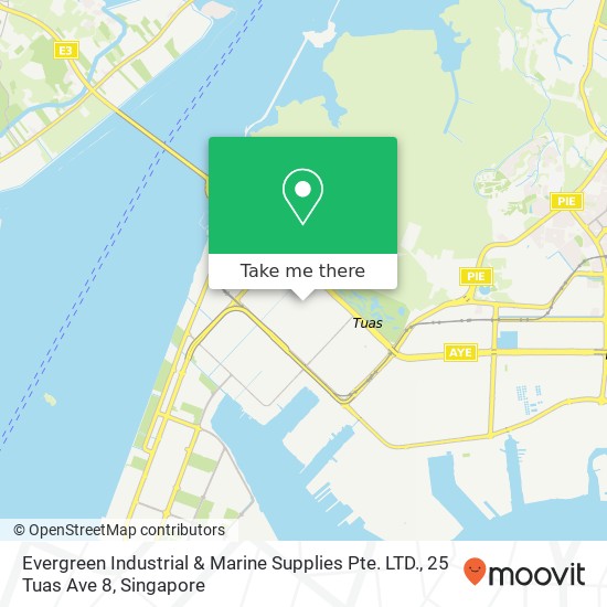 Evergreen Industrial & Marine Supplies Pte. LTD., 25 Tuas Ave 8地图