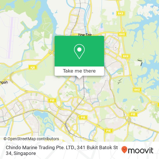 Chindo Marine Trading Pte. LTD., 341 Bukit Batok St 34 map