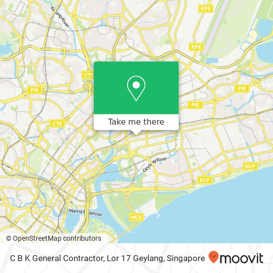 C B K General Contractor, Lor 17 Geylang map