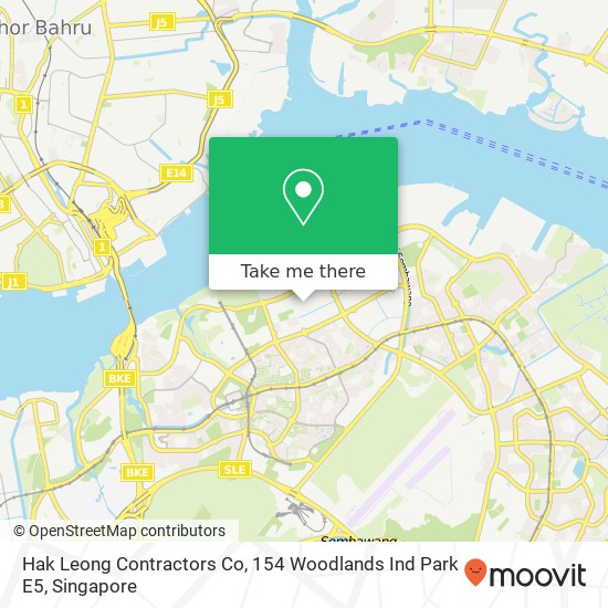 Hak Leong Contractors Co, 154 Woodlands Ind Park E5地图