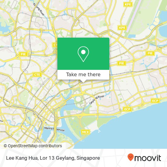 Lee Kang Hua, Lor 13 Geylang map