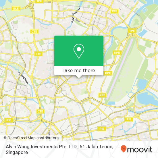 Alvin Wang Investments Pte. LTD., 61 Jalan Tenon地图