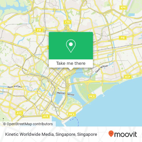 Kinetic Worldwide Media, Singapore map