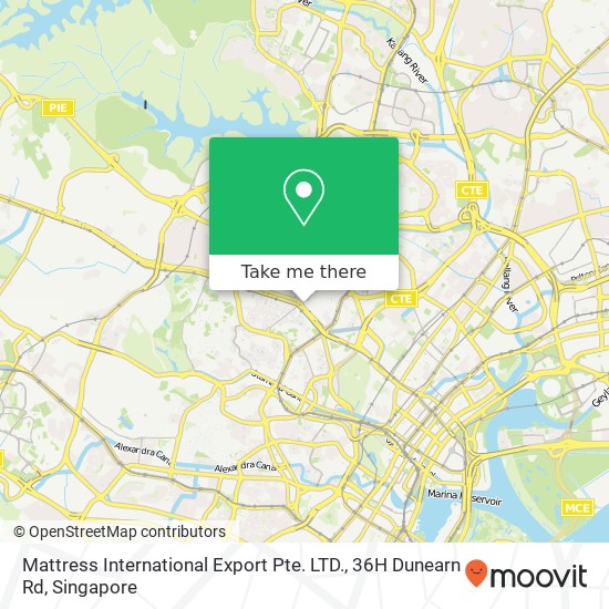 Mattress International Export Pte. LTD., 36H Dunearn Rd地图