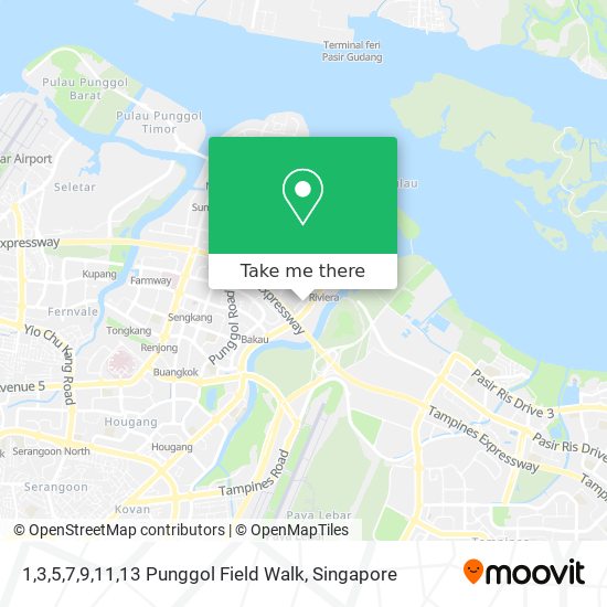 1,3,5,7,9,11,13 Punggol Field Walk地图