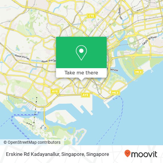 Erskine Rd Kadayanallur, Singapore map