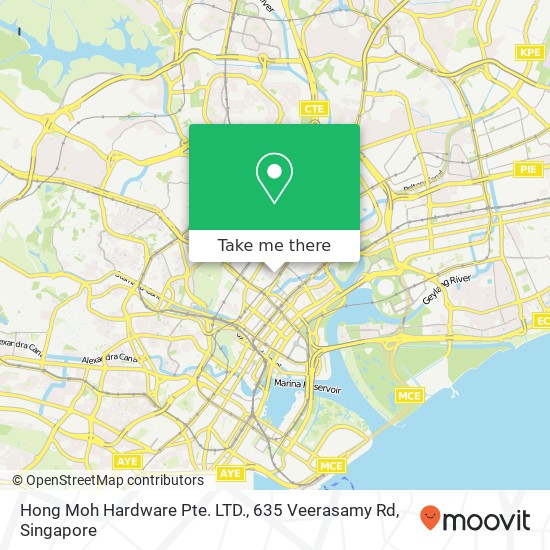 Hong Moh Hardware Pte. LTD., 635 Veerasamy Rd map