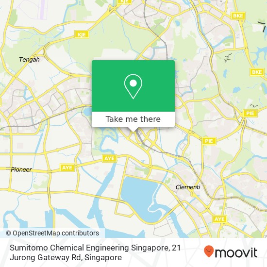 Sumitomo Chemical Engineering Singapore, 21 Jurong Gateway Rd map