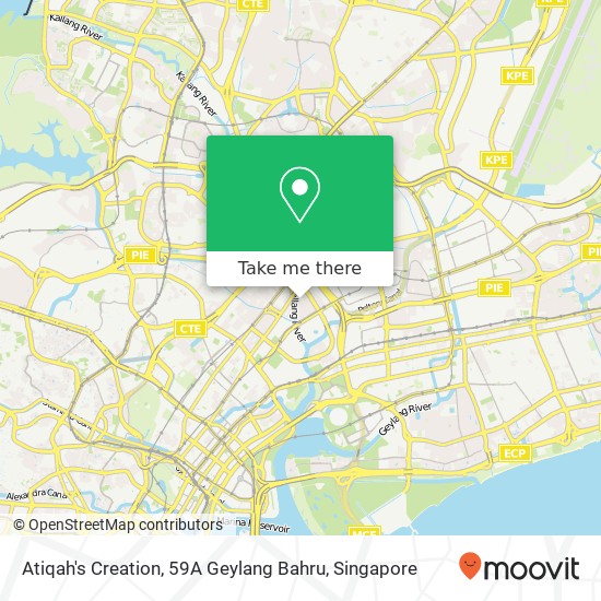 Atiqah's Creation, 59A Geylang Bahru map