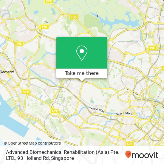 Advanced Biomechanical Rehabilitation (Asia) Pte. LTD., 93 Holland Rd map