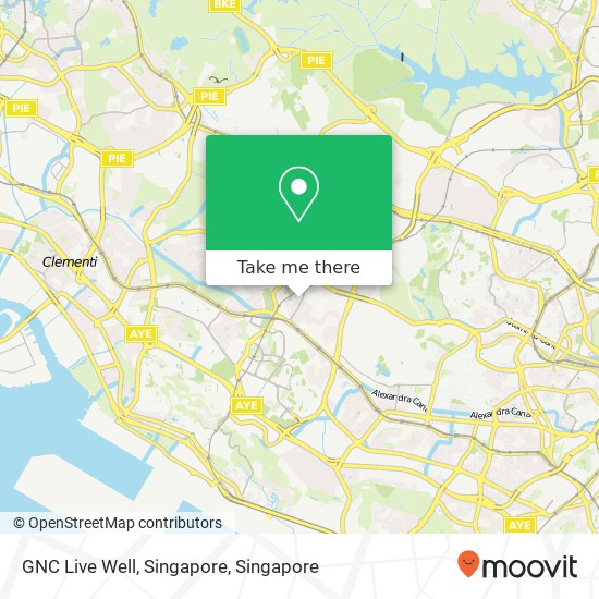 GNC Live Well, Singapore map