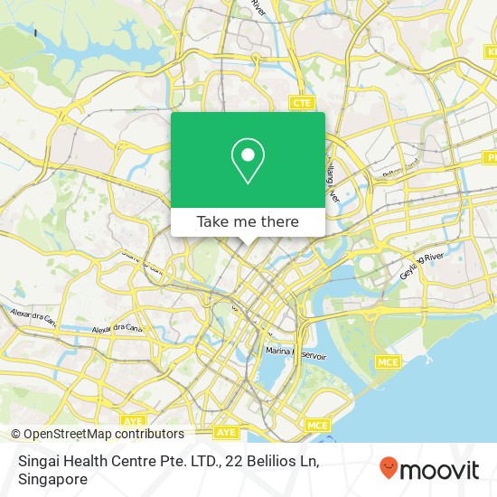 Singai Health Centre Pte. LTD., 22 Belilios Ln地图