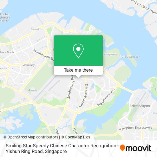 Smiling Star Speedy Chinese Character Recognition - Yishun Ring Road map