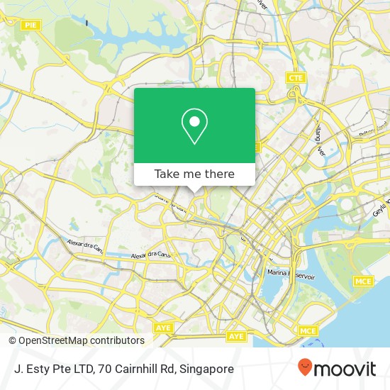 J. Esty Pte LTD, 70 Cairnhill Rd地图