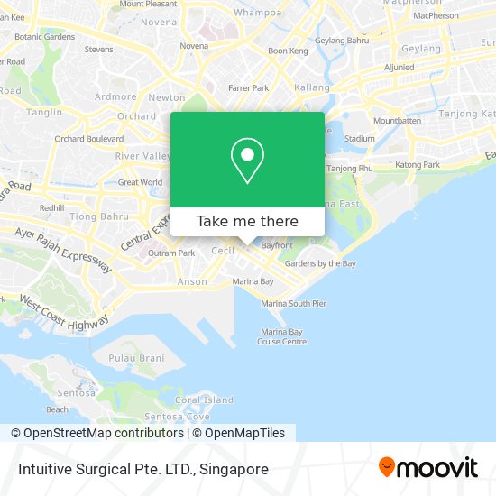 Intuitive Surgical Pte. LTD. map