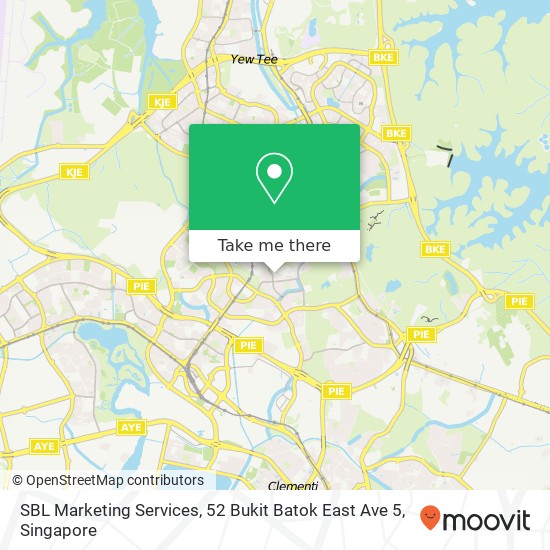 SBL Marketing Services, 52 Bukit Batok East Ave 5 map