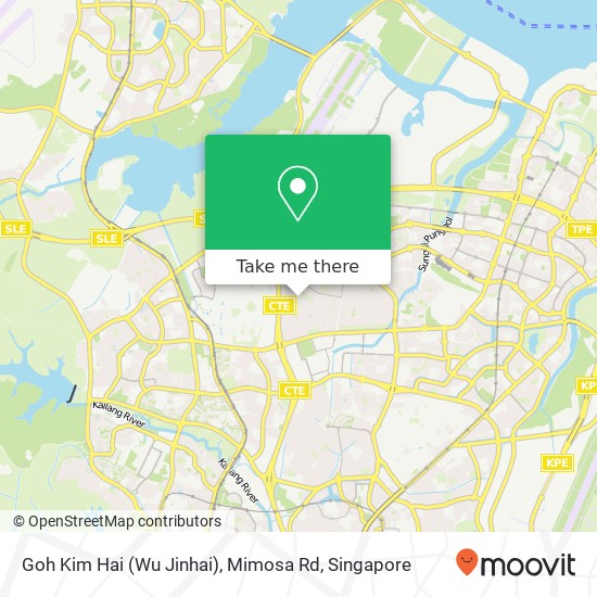 Goh Kim Hai (Wu Jinhai), Mimosa Rd map