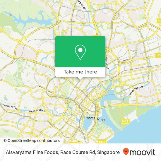 Aisvaryams Fiine Foods, Race Course Rd map