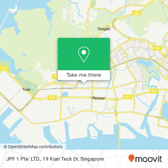 JPF 1 Pte. LTD., 19 Kian Teck Dr map