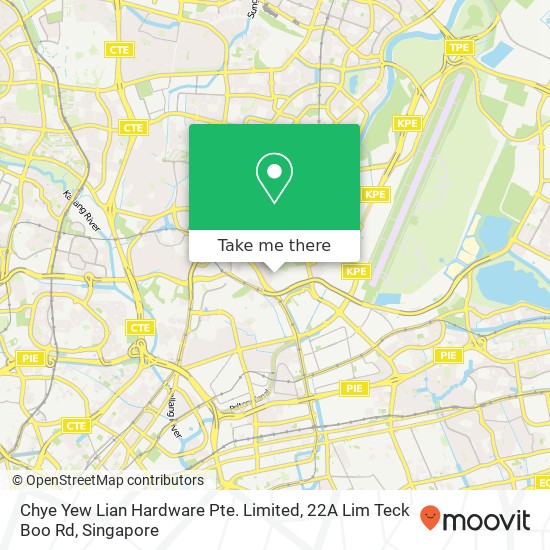 Chye Yew Lian Hardware Pte. Limited, 22A Lim Teck Boo Rd地图