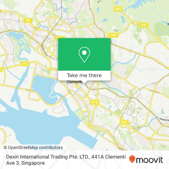 Dexin International Trading Pte. LTD., 441A Clementi Ave 3 map