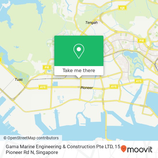 Gama Marine Engineering & Construction Pte LTD, 15 Pioneer Rd N地图