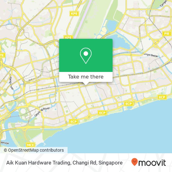 Aik Kuan Hardware Trading, Changi Rd map
