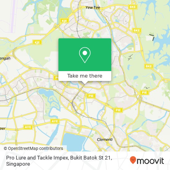 Pro Lure and Tackle Impex, Bukit Batok St 21 map