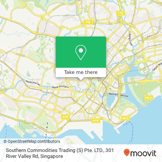 Southern Commodities Trading (S) Pte. LTD., 301 River Valley Rd map