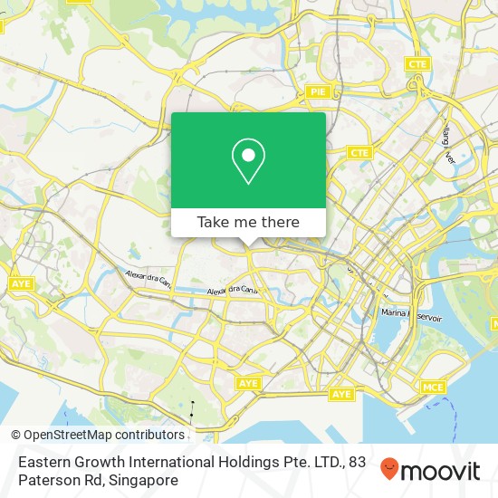 Eastern Growth International Holdings Pte. LTD., 83 Paterson Rd map