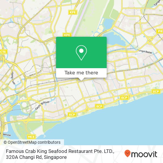 Famous Crab King Seafood Restaurant Pte. LTD., 320A Changi Rd地图