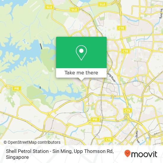 Shell Petrol Station - Sin Ming, Upp Thomson Rd地图
