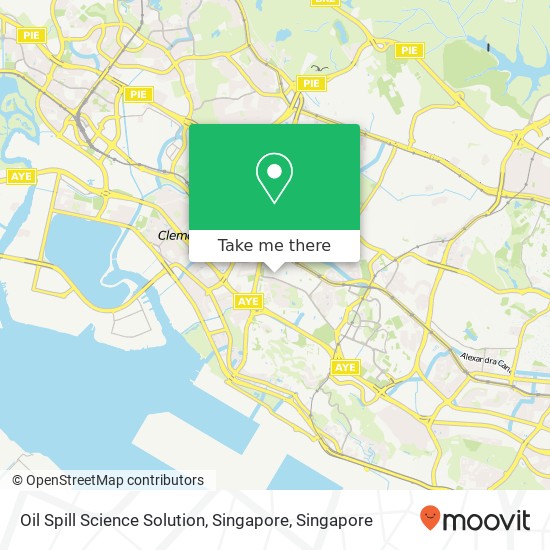 Oil Spill Science Solution, Singapore map