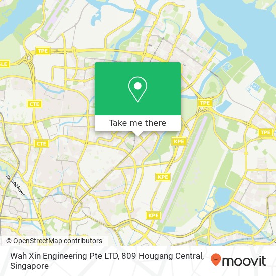 Wah Xin Engineering Pte LTD, 809 Hougang Central地图