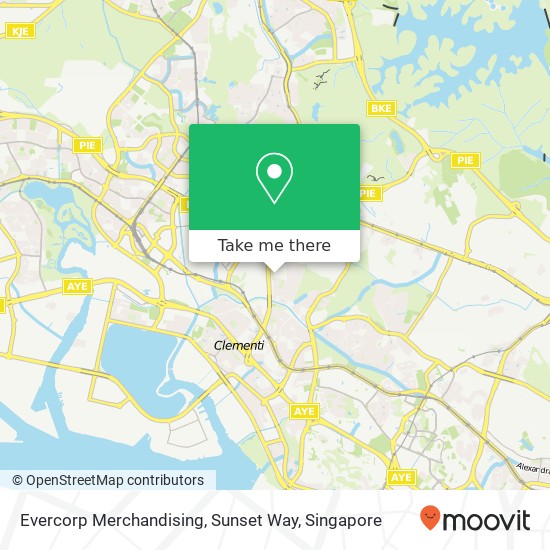 Evercorp Merchandising, Sunset Way map