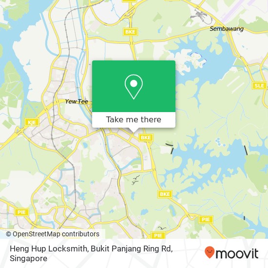 Heng Hup Locksmith, Bukit Panjang Ring Rd map