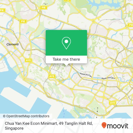Chua Yan Kee Econ Minimart, 49 Tanglin Halt Rd map