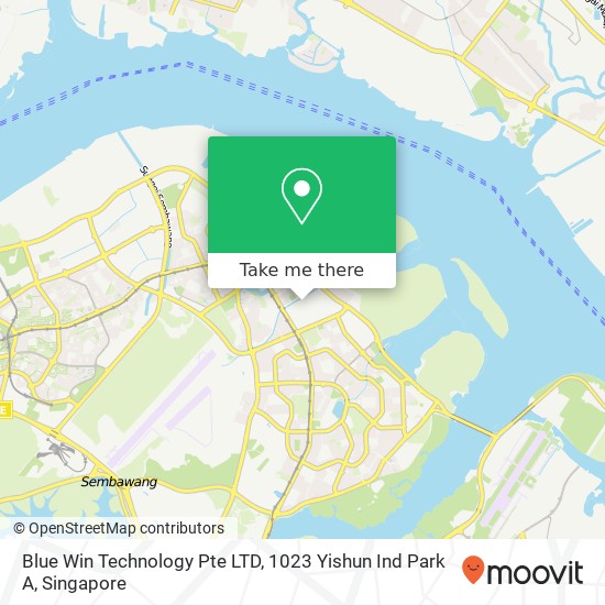 Blue Win Technology Pte LTD, 1023 Yishun Ind Park A map