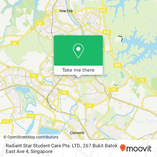 Radiant Star Student Care Pte. LTD., 267 Bukit Batok East Ave 4 map