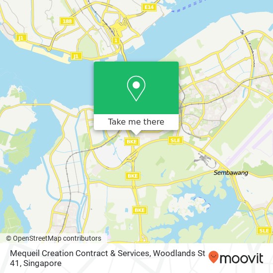 Mequeil Creation Contract & Services, Woodlands St 41 map