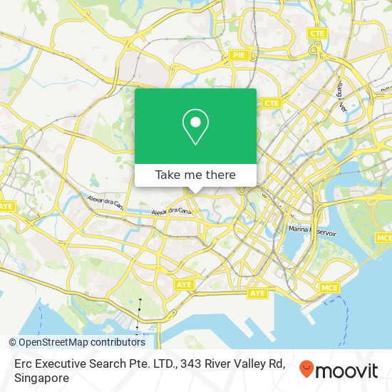 Erc Executive Search Pte. LTD., 343 River Valley Rd地图