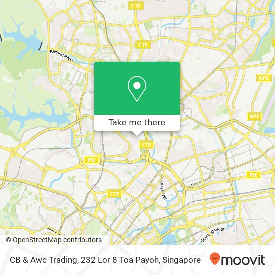 CB & Awc Trading, 232 Lor 8 Toa Payoh map