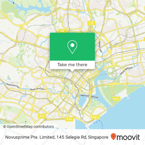Novusprime Pte. Limited, 145 Selegie Rd地图