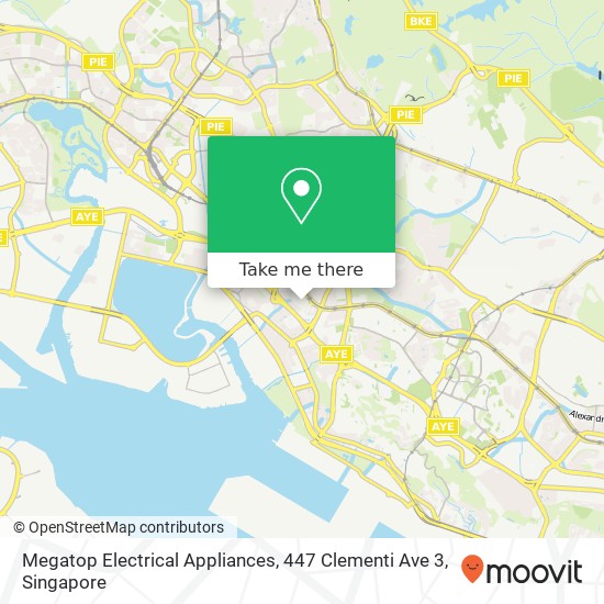 Megatop Electrical Appliances, 447 Clementi Ave 3地图