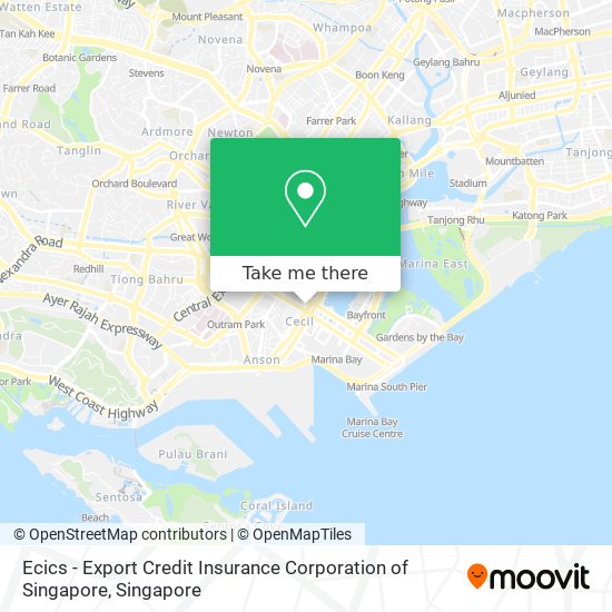 Ecics - Export Credit Insurance Corporation of Singapore map