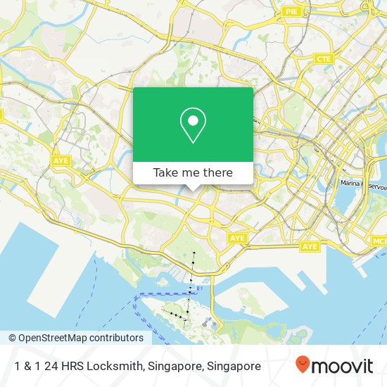 1 & 1 24 HRS Locksmith, Singapore地图
