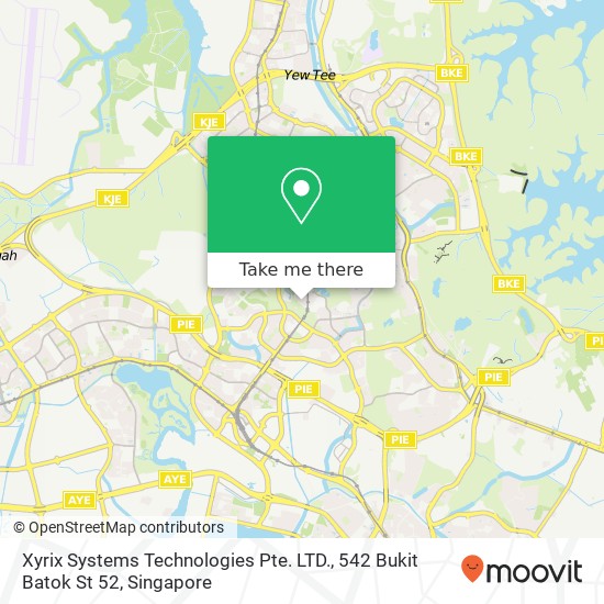 Xyrix Systems Technologies Pte. LTD., 542 Bukit Batok St 52地图