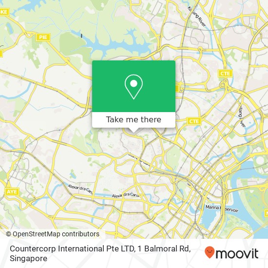 Countercorp International Pte LTD, 1 Balmoral Rd map