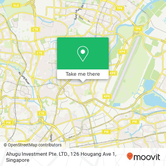 Ahugu Investment Pte. LTD., 126 Hougang Ave 1 map